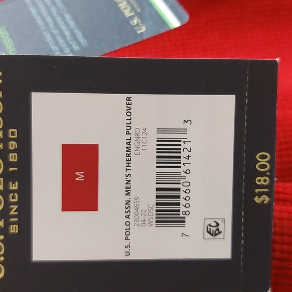 Thermal Pullover red Shirt Sz M - Picture 7 of 11